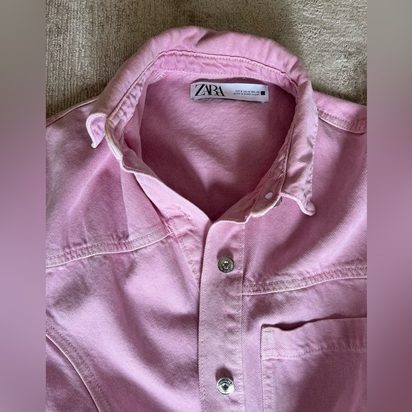 Pink Zara denim jacket - small - Picture 3 of 4